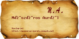 Mészáros Aurél névjegykártya